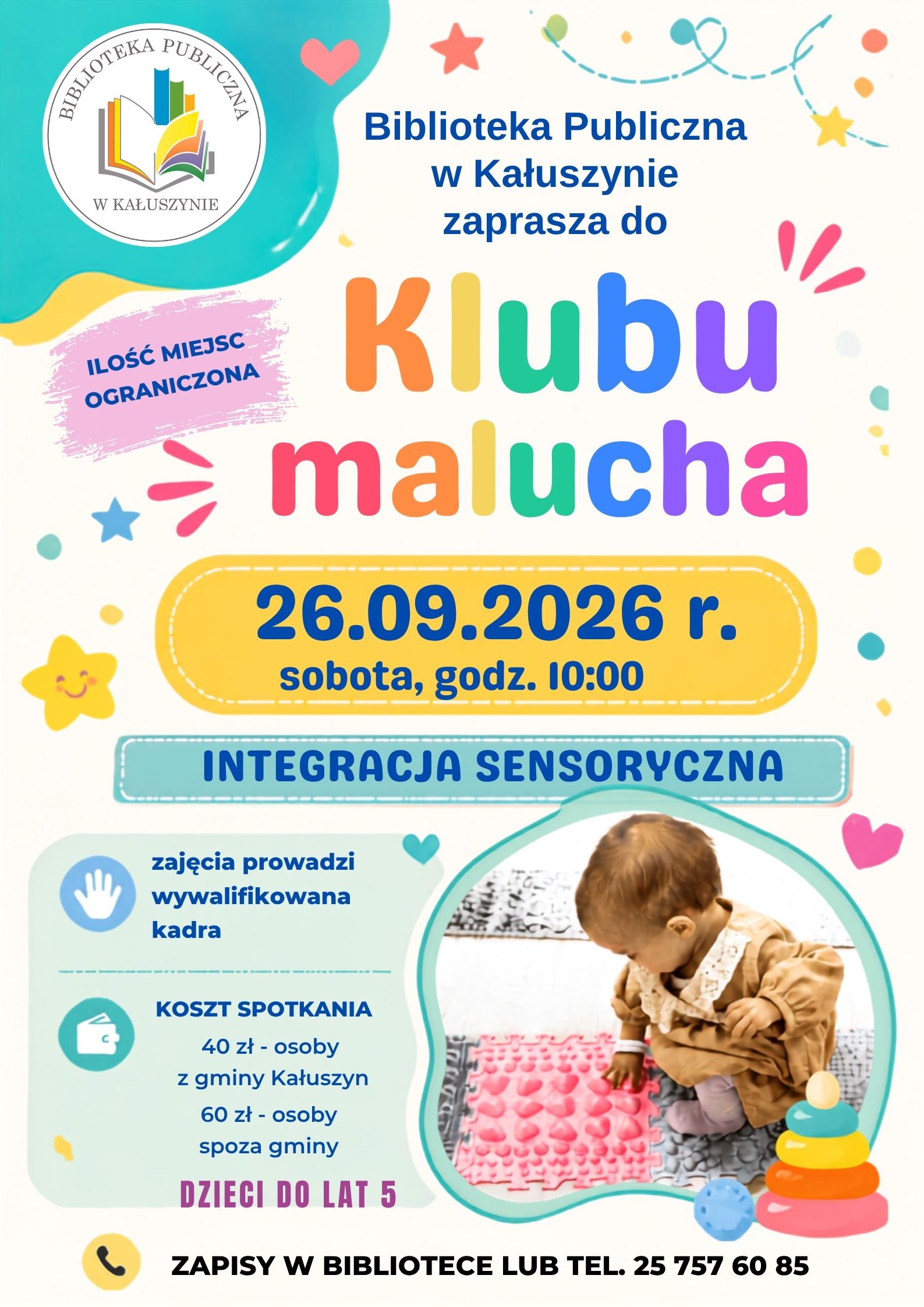 Plakat z informacją o klubie malucha